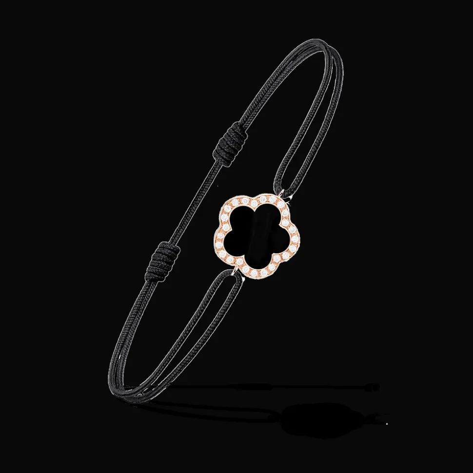 Cesare Pompanon Bracelet Fiore Di Mamma Noir Rose