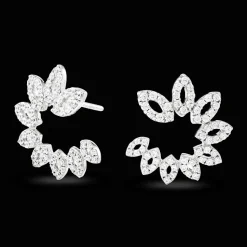 Collection Leaves and crossed Earring Gold