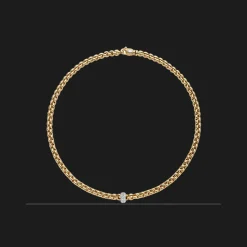 Eka Halsketting 18kt Geel goud Diamant