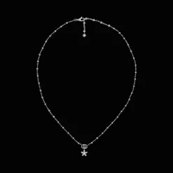Flora Ketting Witgoud Diamant