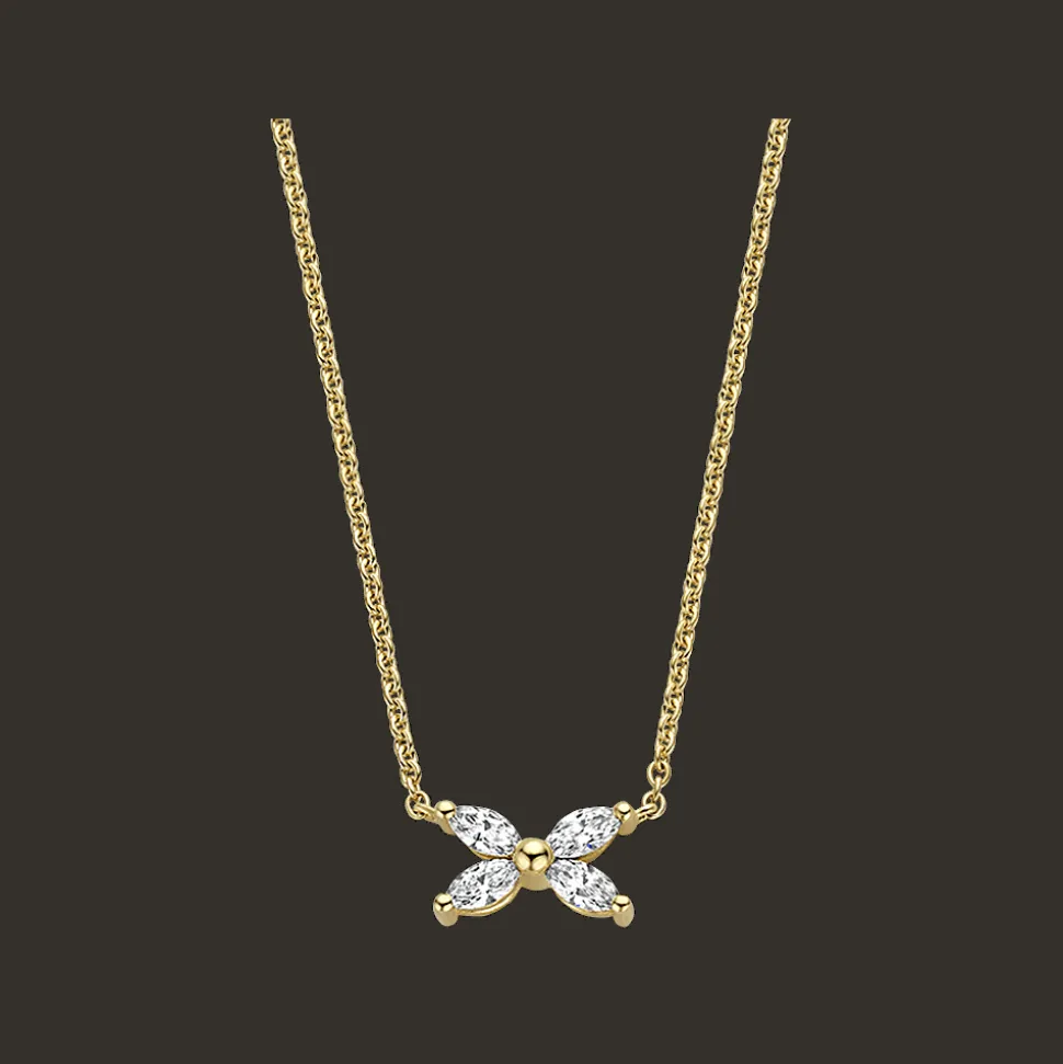 Gatsby Gala Halsketting 18kt Geel goud Diamant AP04 N 0035
