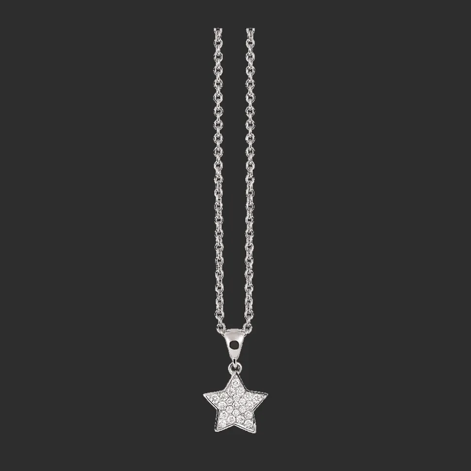 Halsketting 18kt Witgoud