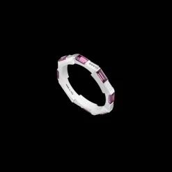 Link To Love Ring Rubellites 18kt Witgoud