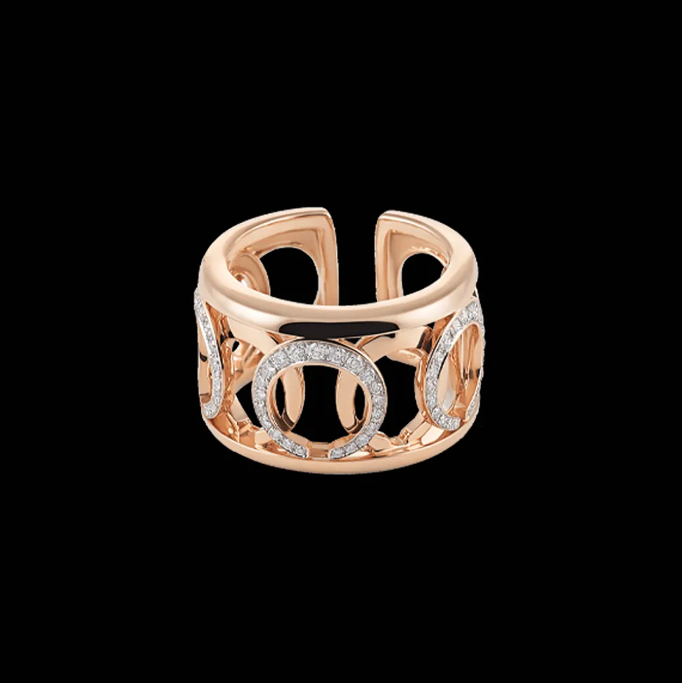 Mezzaluna Ring Rose goud Diamant