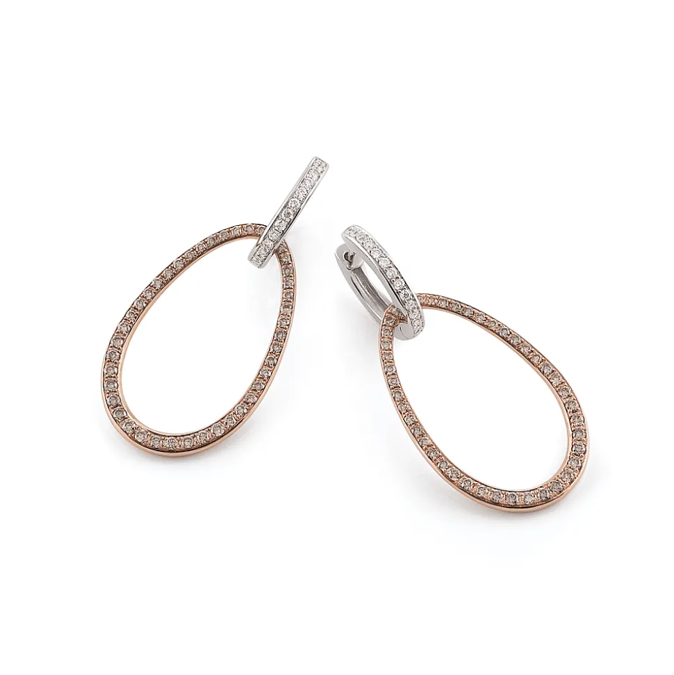 Oorbellen Amori Roos Goud Diamant