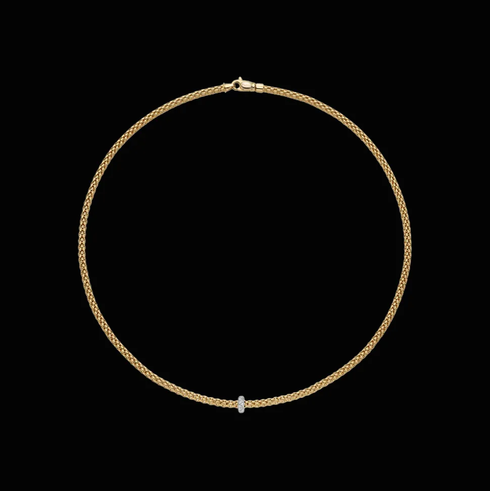 Prima Halsketting 18kt Geel goud Diamant