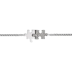 Puzzle Armband wit goud
