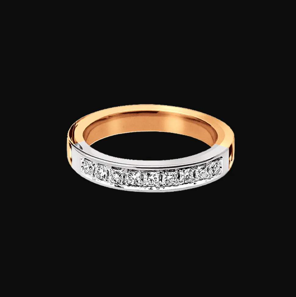 Ring Bi-color 18kt goud Diamant