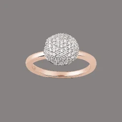 Ring 18kt Rose goud Diamant