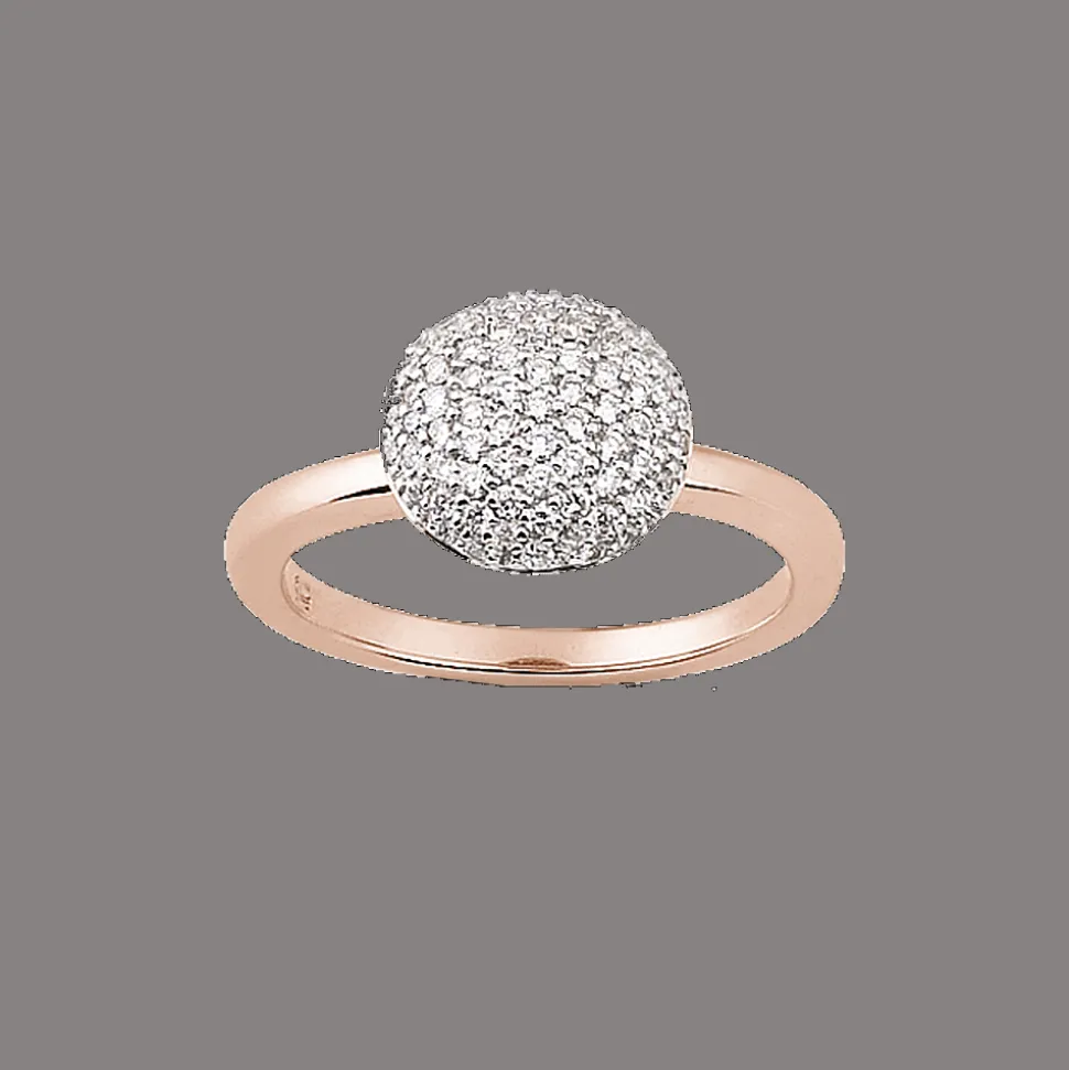 Ring 18kt Rose goud Diamant