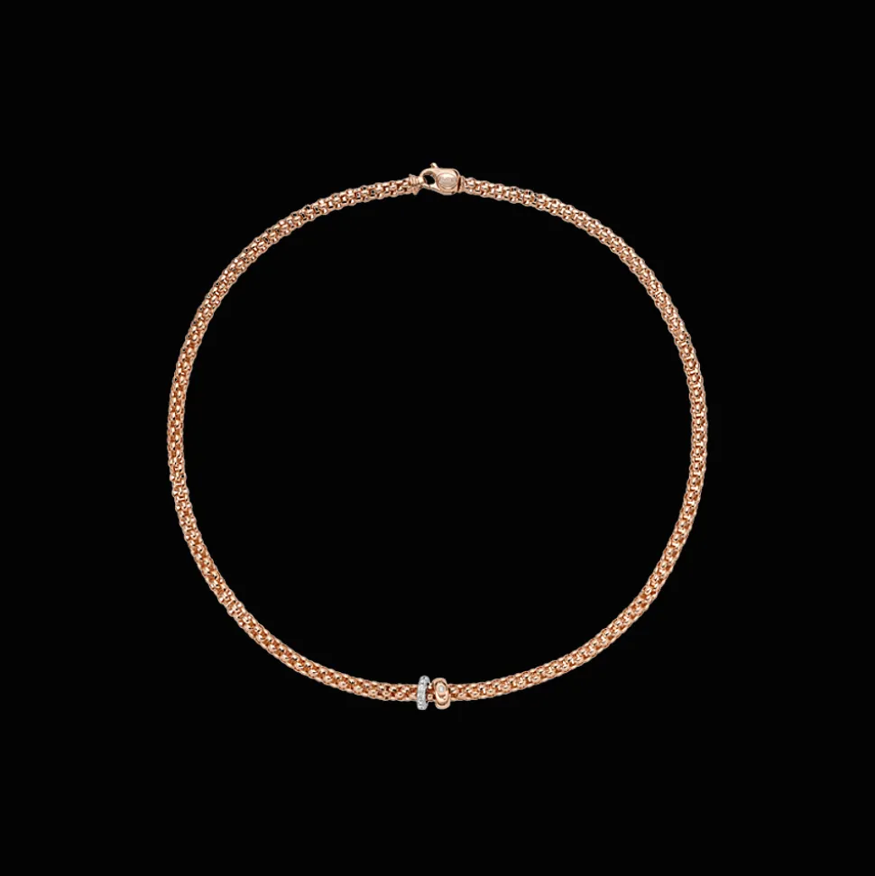 Solo Halsketting 18kt Rose goud Diamant