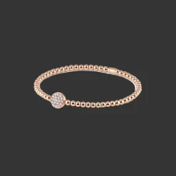 Stretchy Armband Rose goud Diamant