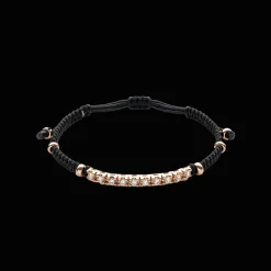 Wolf Armband 18kt Rose goud Diamant Macrame