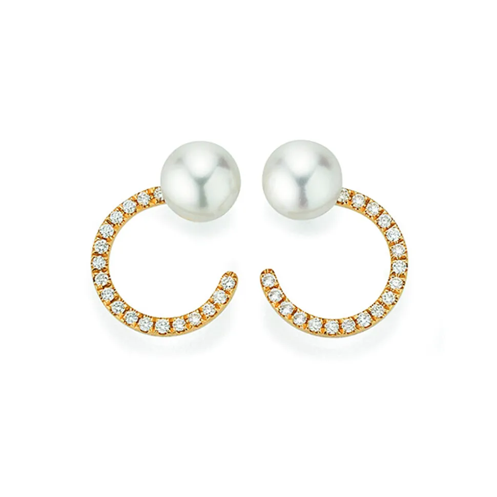 Yana Nesper Eartuds With Diamonds Gold